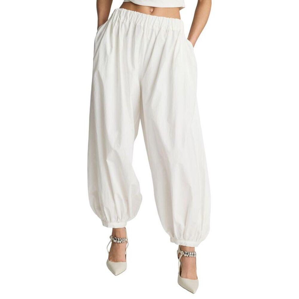Kenneth Cole Womens  Pull-On Bubble Leg Pant, White